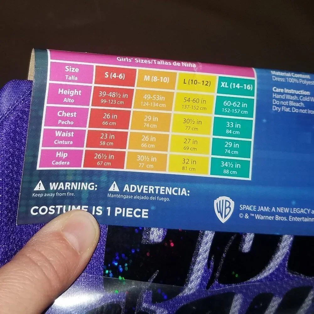 NEW Space Jam A New Legacy Goon Squad Dress Girls Halloween Costume S 4-6 M 8-10